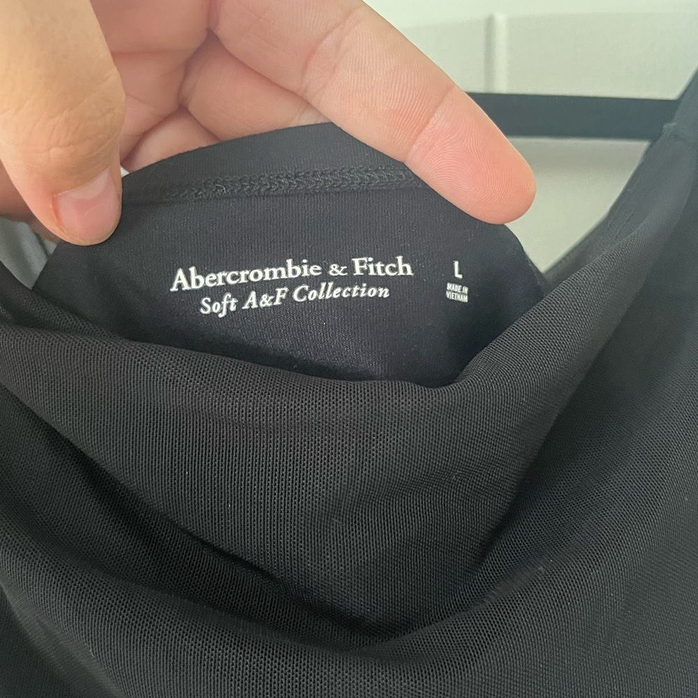 Abercrombie & Fitch Black Soft Collection Off the shoulder top